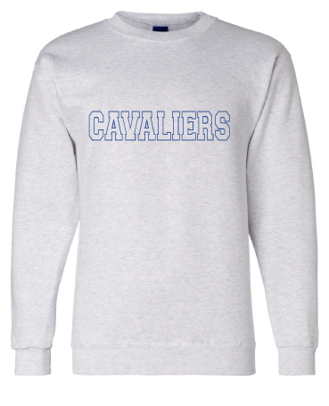 Cavaliers Crew Neck Sweatshirt / Ash / Princess Anne High School Soccer