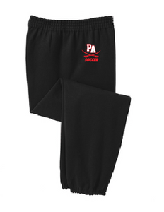 Cinch Bottom Fleece Sweatpants / Black / Princess Anne High School Soccer