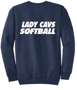 Lady Cavs Core Fleece Crewneck Sweatshirt / Navy / Princess Anne Softball