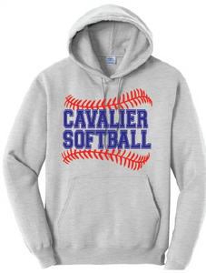 Cavalier Softball Fleece Hoody / Ash / PAHS Softball