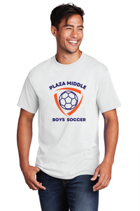 Core Cotton T-Shirt / White / Plaza Middle Boys Soccer