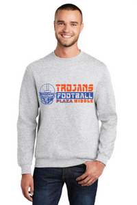 Fleece Crewneck Sweatshirt / Ash Gray / Plaza Middle School Football