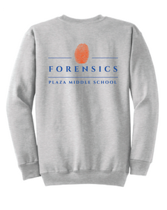 Fleece Crewneck Sweatshirt / Ash / Plaza Middle School Forensics
