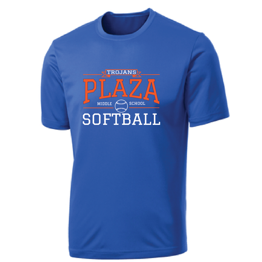 Performance T-Shirt / Royal  / Plaza Middle School Softball