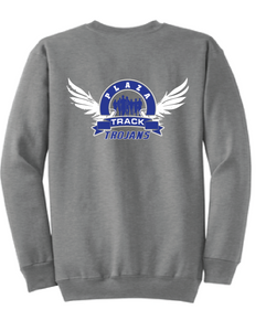 Fleece Crewneck Sweatshirt / Athletic Heather  / Plaza Middle School Track
