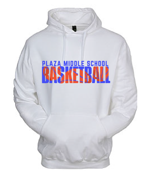 Hooded Sweatshirt (Youth & Adult) / White / Plaza Basketball