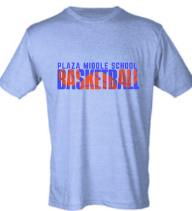 Softstyle Short Sleeve T-Shirt / Heather Blue / Plaza Girls Basketball