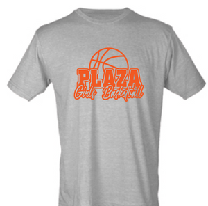 Tri-Blend Short Sleeve T-Shirt / Sport Grey / Plaza Girls Basketball