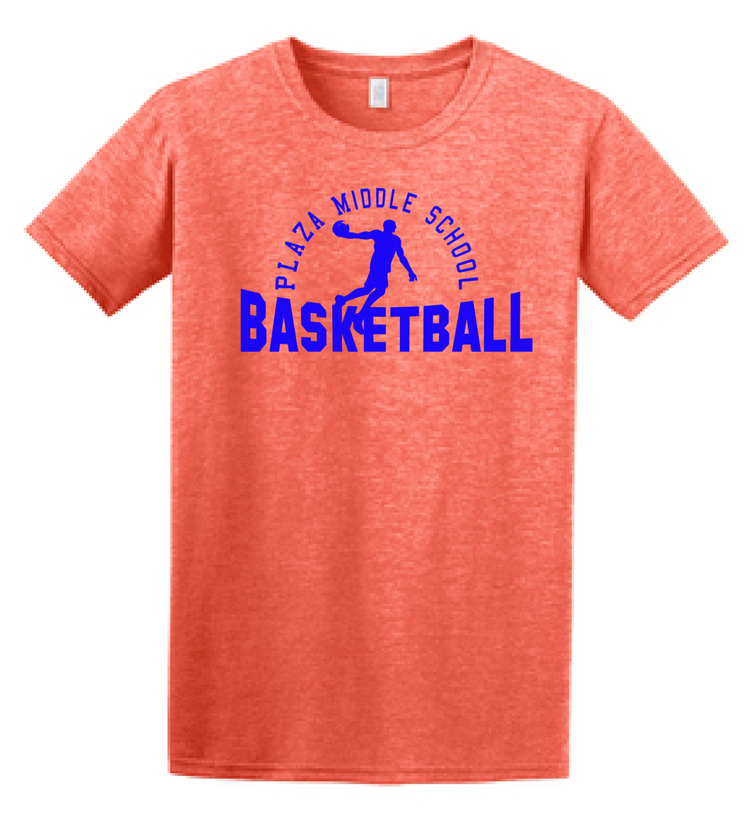 Short Sleeve T-Shirt / Heather Orange / Plaza Boys Basketball - Fidgety