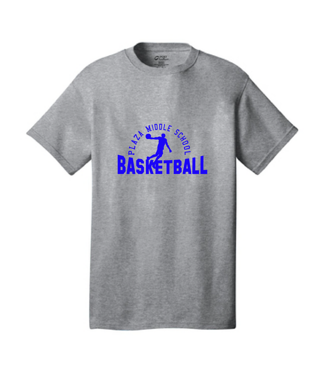 Short Sleeve T-Shirt / Gray / Plaza Boys Basketball - Fidgety