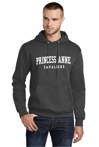 Core Fleece Pullover Hooded Sweatshirt / Charcoal / Princess Anne High School