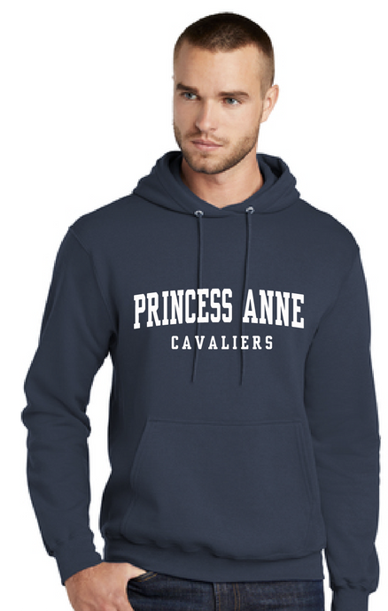 Core Fleece Pullover Hooded Sweatshirt / Navy / Princess Anne High School