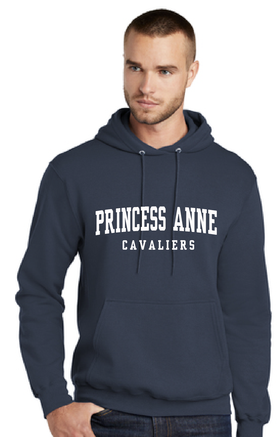 Core Fleece Pullover Hooded Sweatshirt / Navy / Princess Anne High School