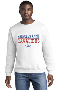 Core Fleece Crewneck Sweatshirt / White / Princess Anne High School