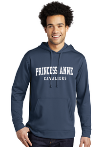 Performance Fleece Pullover Hooded Sweatshirt / Navy / Princess Anne High School