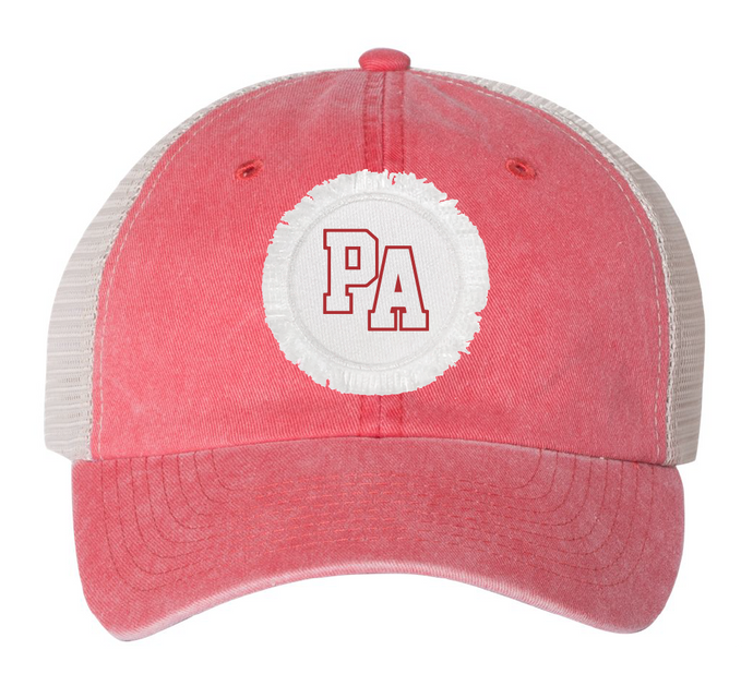 Pigment-Dyed Trucker Cap / Red/ Stone / Princess Anne High School