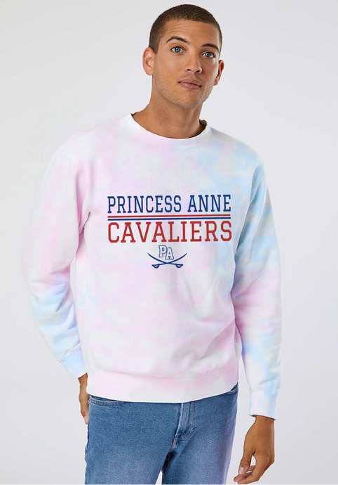 Unisex Tie-Dyed Sweatshirt  / Tie Dye Cotton Candy / Princess Anne High School