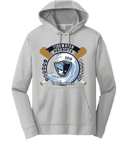 YOUTH Performance Pullover Hooded SILVER Sweatshirt - Tidewater Patriots - Fidgety