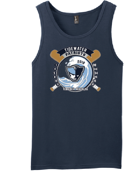 Young Mens Cotton Tank - Tidewater Patriots - Fidgety