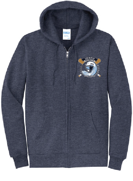 Core Fleece Full-Zip Hooded Sweatshirt / Navy / Tidewater Patriots - Fidgety