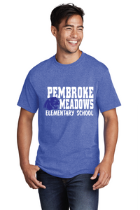 Core Cotton Tee (Youth & Adult) / Heather Royal / Pembroke Meadows Elementary