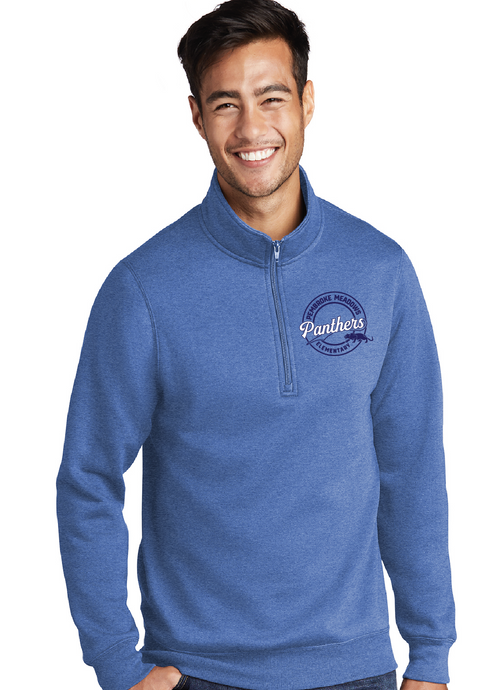 Core Fleece 1/4-Zip Pullover Sweatshirt / Heather Royal / Pembroke Meadows Elementary
