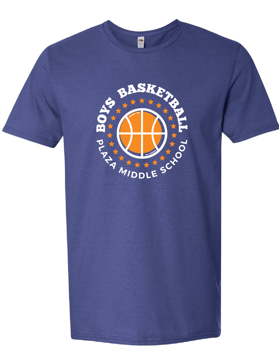 Softstyle Short Sleeve T-Shirt / Heather Blue / Plaza Girls Basketball