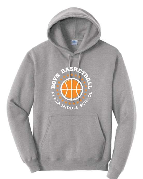 Fleece Hooded Sweatshirt / Athletic Heather / Plaza Boys Basketball