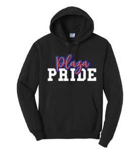 Plaza Pride Fleece Hooded Sweatshirt / Black / Plaza Middle School