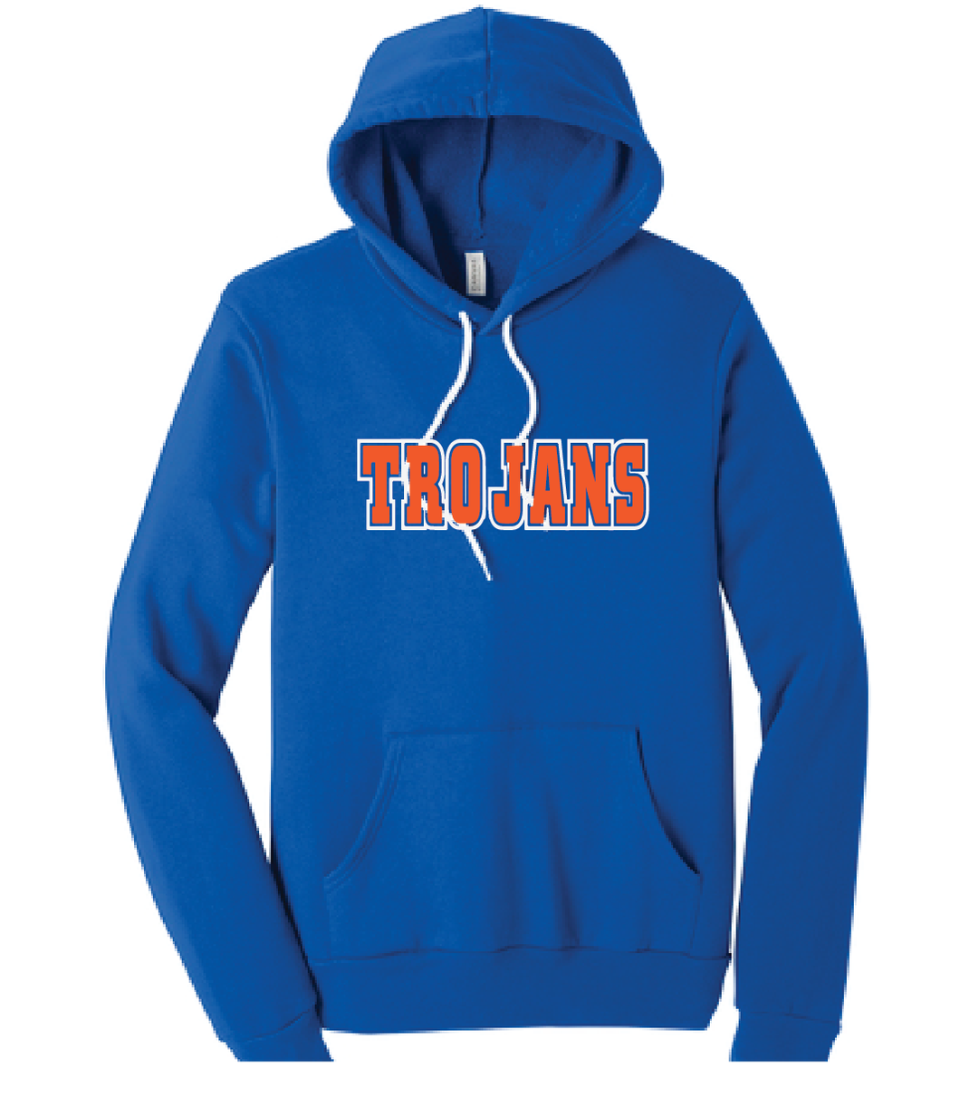 Sponge Fleece Hooded Sweatshirt / Deep Royal / Plaza Middle School