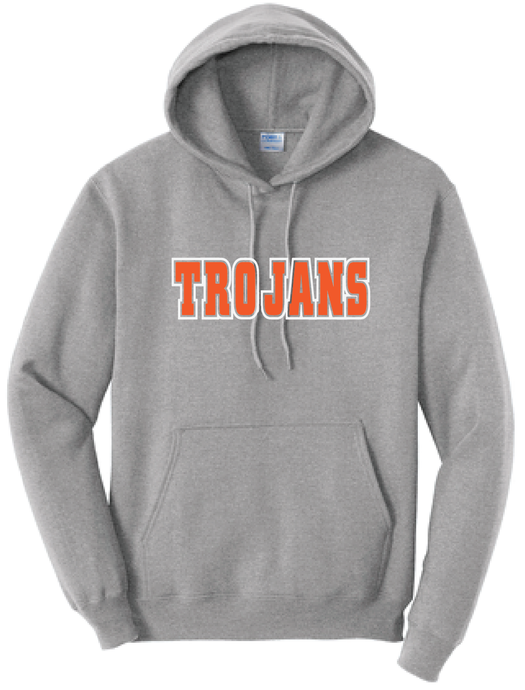 Trojans Fleece Hooded Sweatshirt / Athletic Heather / Plaza Middle School