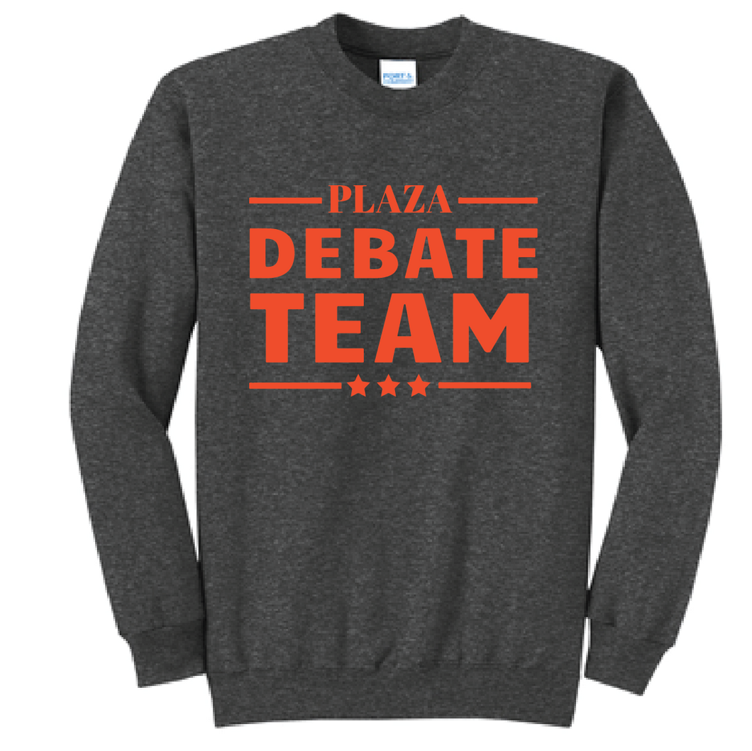 Fleece Crewneck Sweatshirt / Heather Charcoal / Plaza Debate