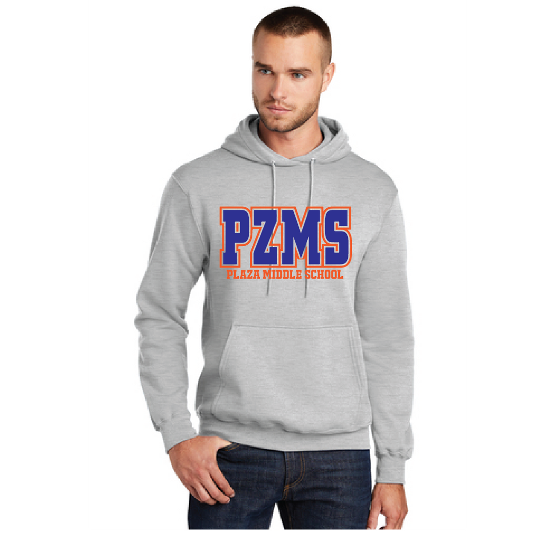 Fleece Hooded Sweatshirt / Athletic Heather / Plaza Middle School