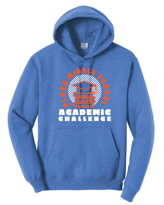 Fleece Hooded Sweatshirt / Heather Royal / Plaza Academic Challenge