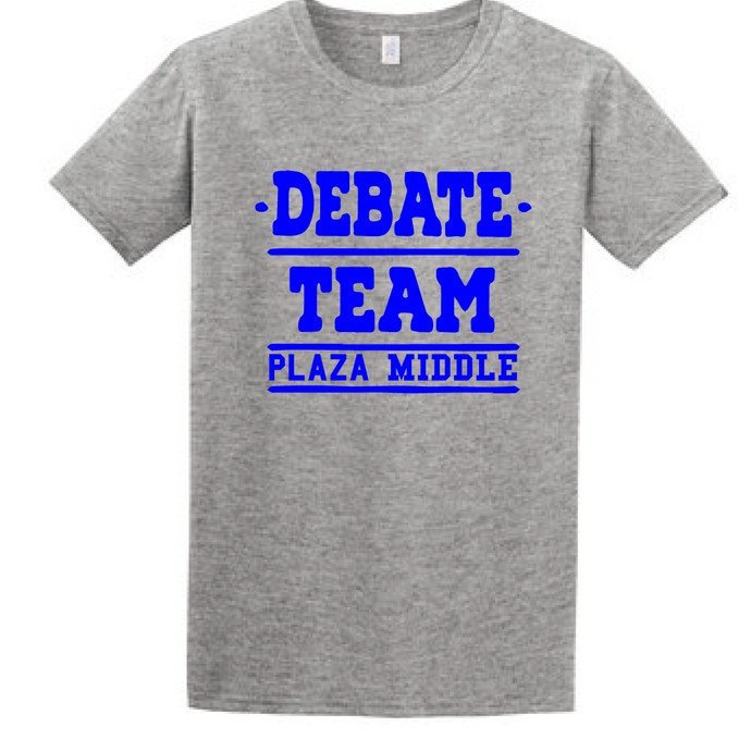 Softstyle Cotton T-Shirt / Heather Gray / Plaza Debate