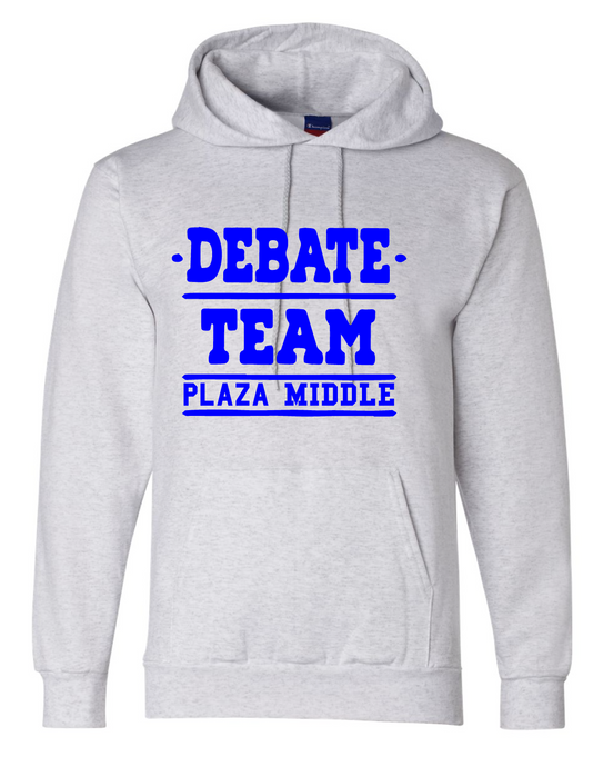 Fleece Hooded Sweatshirt (Youth & Adult) / Ash Gray / Plaza Debate