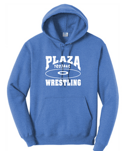 Fleece Hooded Sweatshirt / Heather Royal / Plaza Wrestling