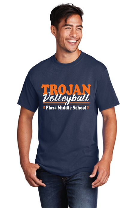 Core Cotton Tee / Navy / Plaza Middle School Volleyball