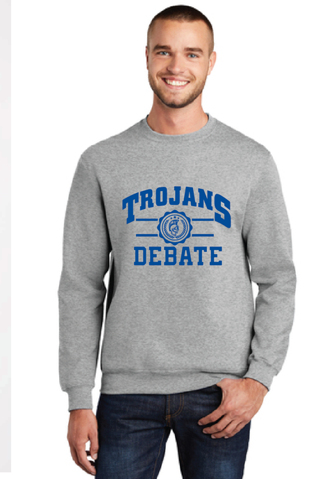 Fleece Crewneck Sweatshirt / Athletic Heather / Plaza Middle School Debate