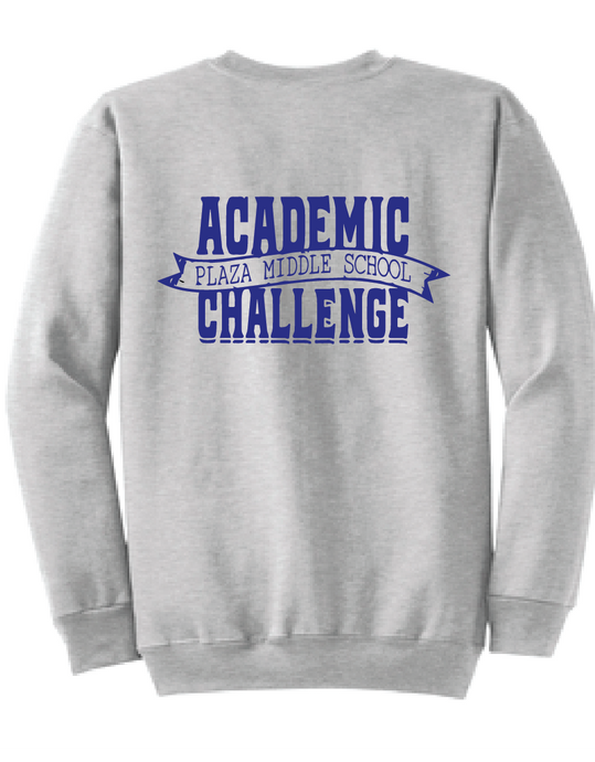 Fleece Crewneck Sweatshirt / Ash / Plaza Academic Challenge