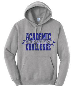 Fleece Hooded Sweatshirt / Athletic Heather / Plaza Academic Challenge