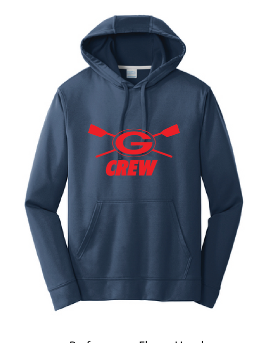 Performance Fleece Pullover Hooded Sweatshirt / Navy / Grassfield Crew - Fidgety