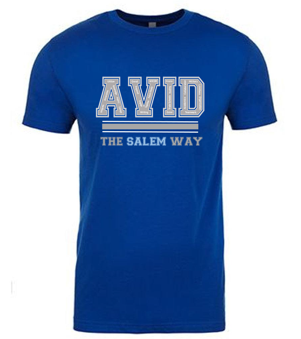 Softstyle Heather Tee / Deep Royal / Salem Middle School Avid