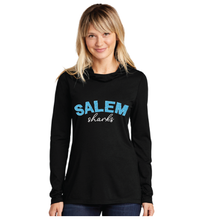 Glitter Tri-Blend Wicking Long Sleeve Hoodie / Black / Salem Middle School Staff