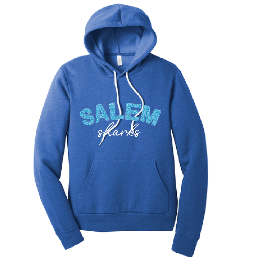 Glitter Sponge Fleece Hooded Sweatshirt / Heather True Royal / Salem Middle School Staff