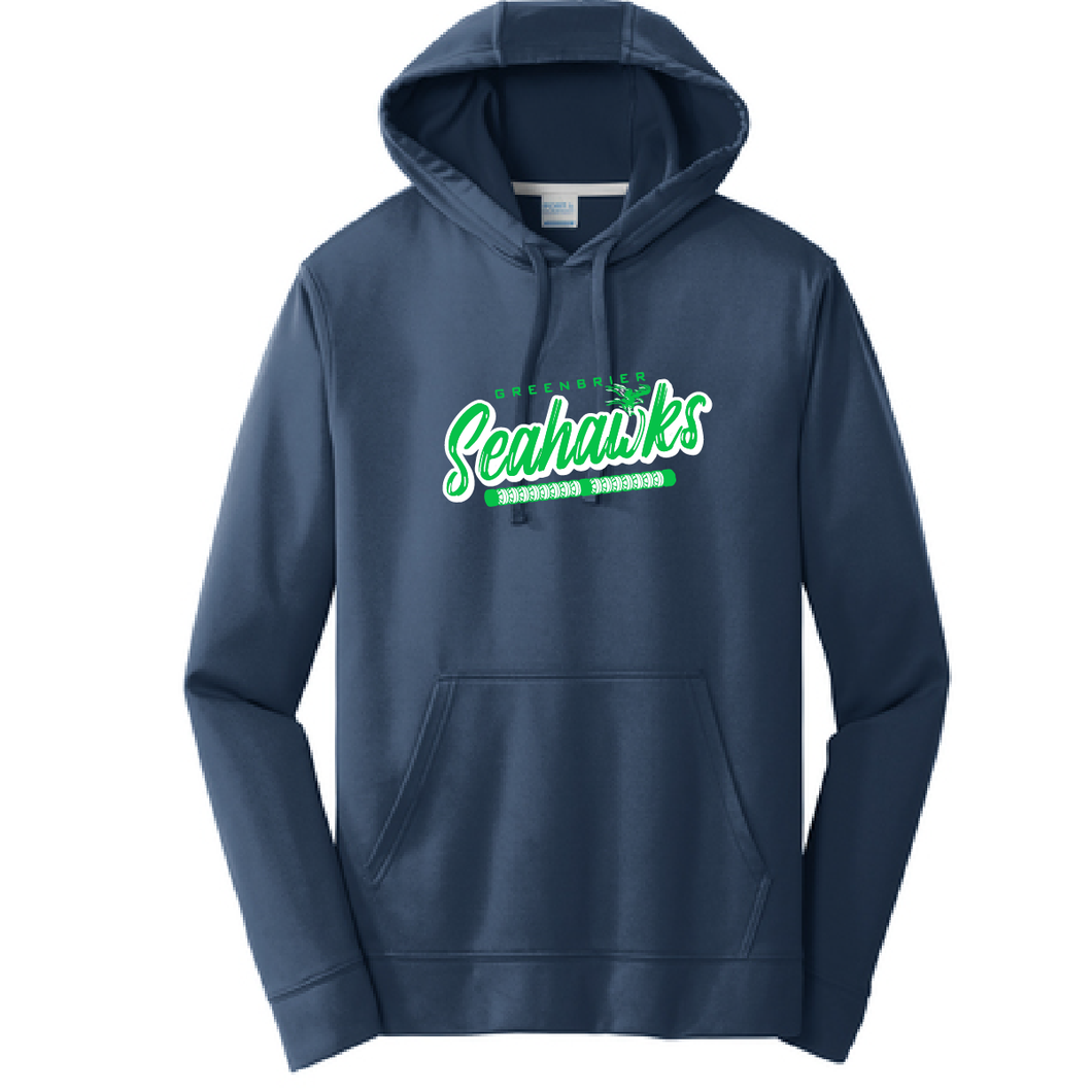 Performance Fleece Pullover Hooded Sweatshirt (Youth & Adult) / Navy / Greenbrier Seahawks Swim Team