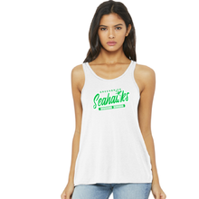 Women’s Flowy Racerback Tank / White / Greenbrier Seahawks Swim Team