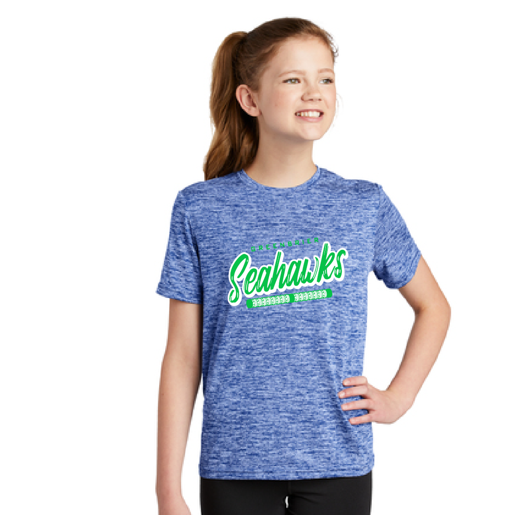 Electric Heather Tee (Youth & Adult) / True Royal Electric / Greenbrier Seahawks Swim Team