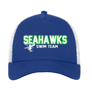 Snapback Trucker Cap / Royal White / Greenbrier Seahawks Swim Team