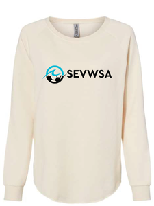 Women's California Wave Wash Crewneck Sweatshirt / Bone / Southeastern Virginia Women’s Soccer Association / SEVWSA
